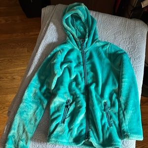 Kids Teal Lands’ End Fleece Zip-up Hoodie